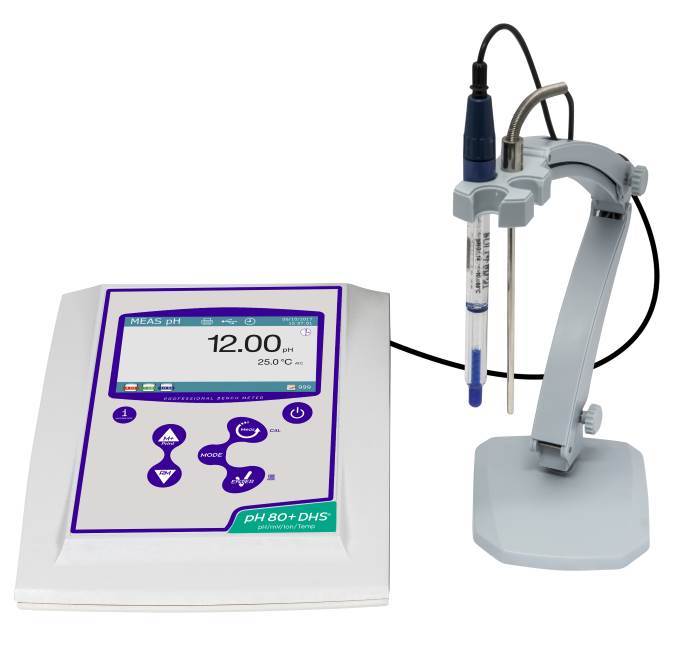 XS Instruments pH 80+DHS Basic Masaüstü Ph Metre, Standart S7 Elektrot ile