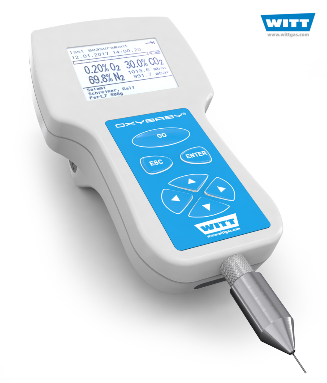 Witt Oxybaby 6.0 Gaz Kontrol Cihazı CO2/O2