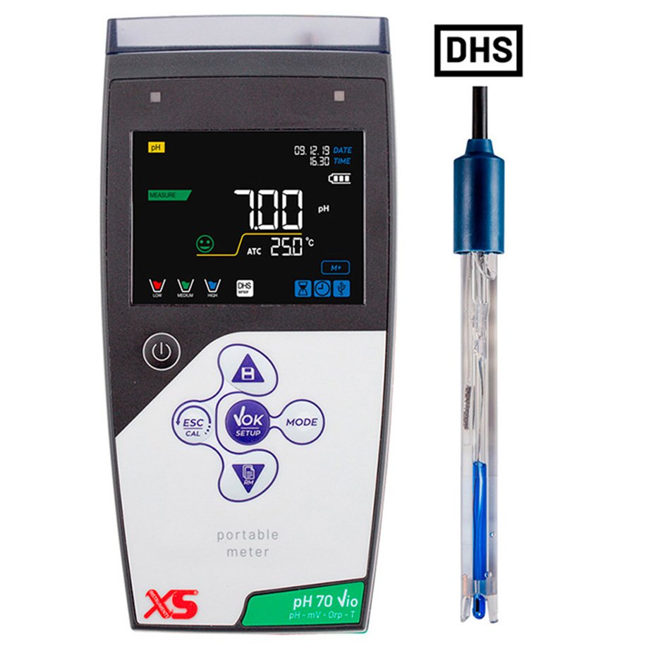 XS Instruments pH 70 Vio Portatif pH Metre 2 Pore T DHS Elektrot ile