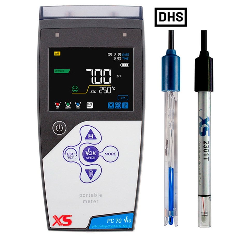 XS Instruments PC 7O Vio Portatif Multiparametre & 2301T pH Metre & 201T DHS Elektrot ile