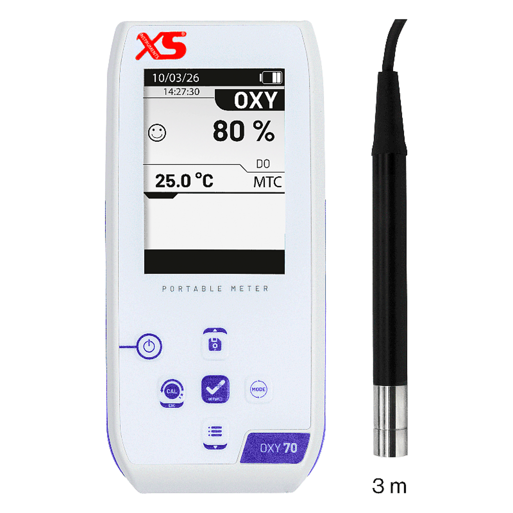 XS Instruments OXY 70 NEX Portatif Çözünmüş Oksijen Ölçer - Optik Sensörlü